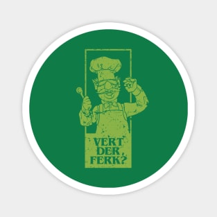 vert der ferk retrocolor - green Magnet